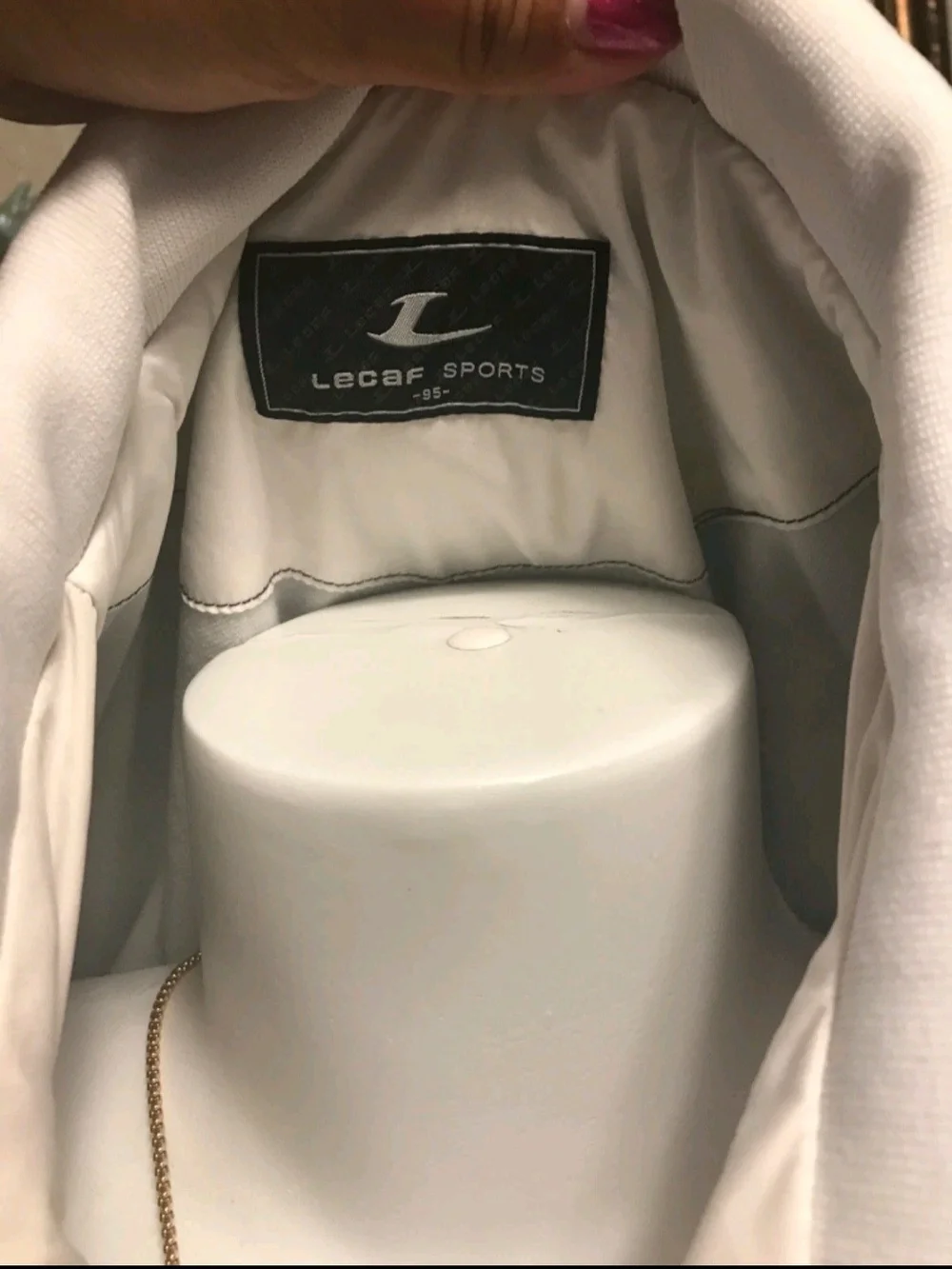 Men's Quilted Cream and Black Zip-Front Puffer Jacket